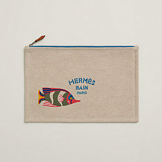 【HERMES】☆魚だらけ☆ フラットポーチ トラフィック・ジャム フラットポーチ 《トラフィック・ジャム》 プリント | Hermès